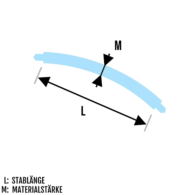 Piercing Bananen Stab Aussengewinde