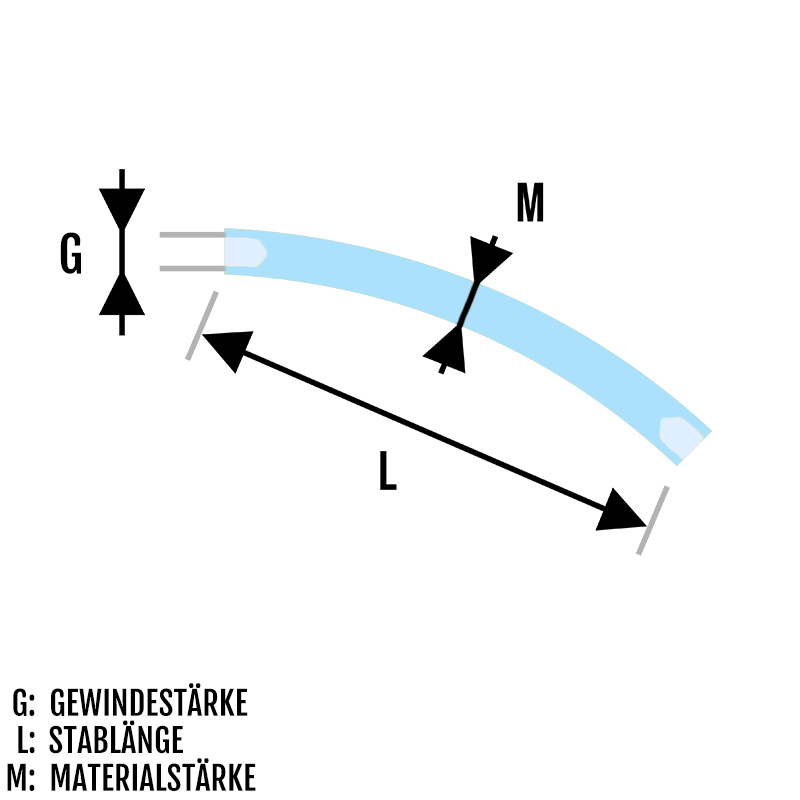 Piercing Bananen Stab mit Innengewinde