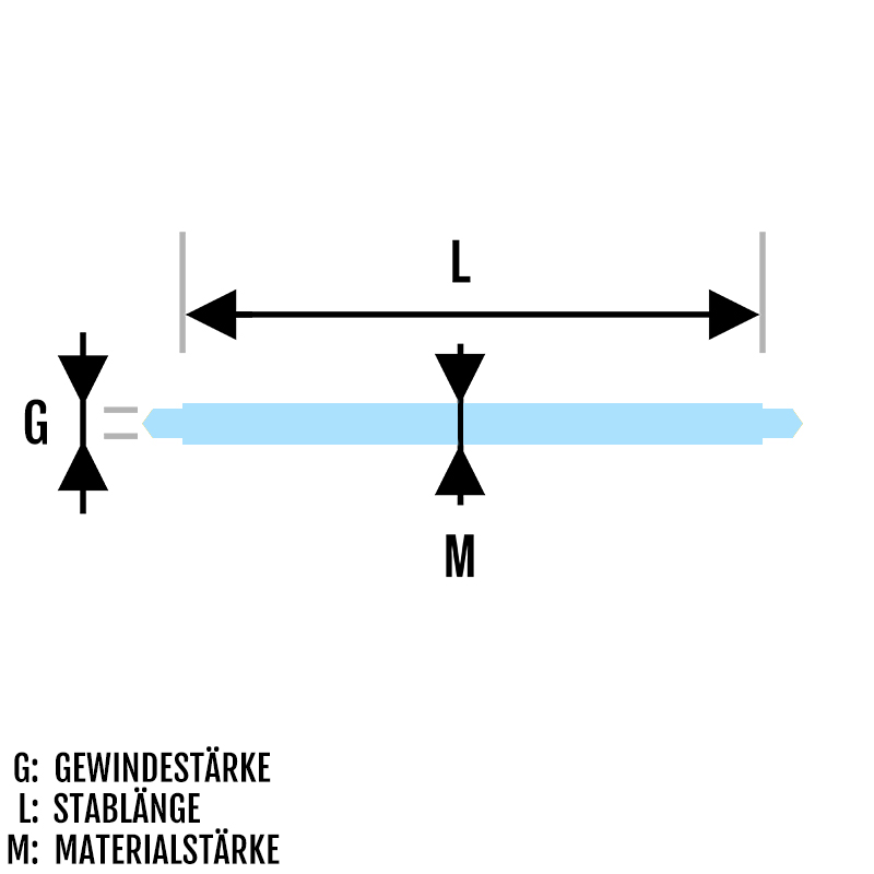 Piercing Barbell Stab Aussengewinde