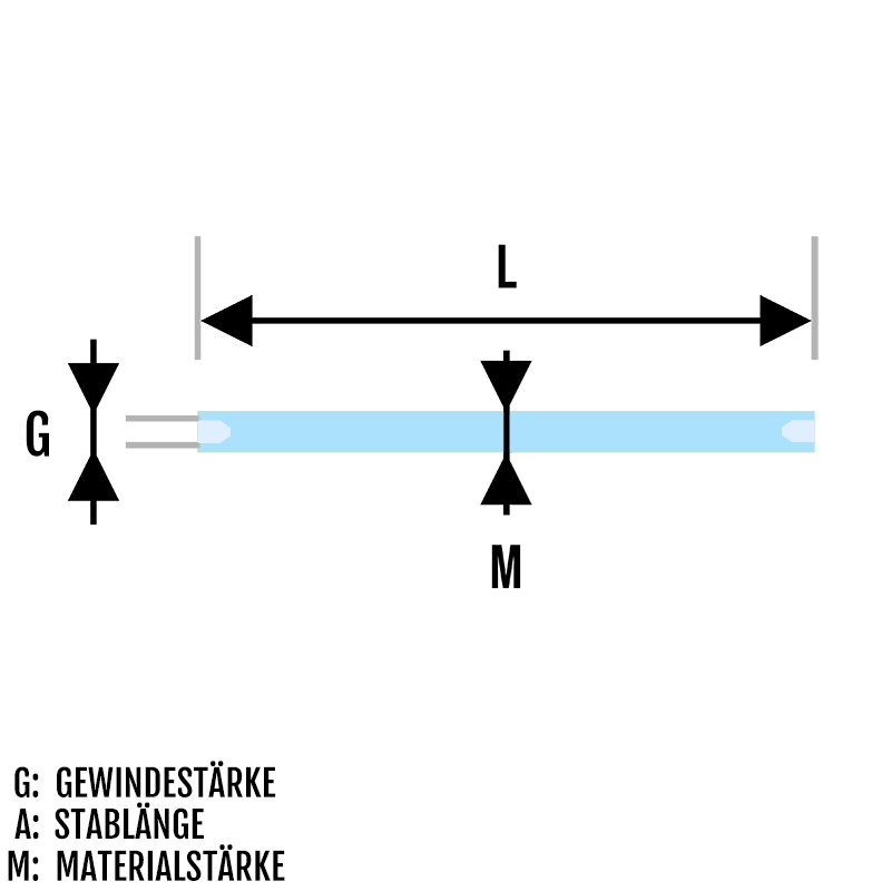 Piercing Barbell Stab mit Innengewinde