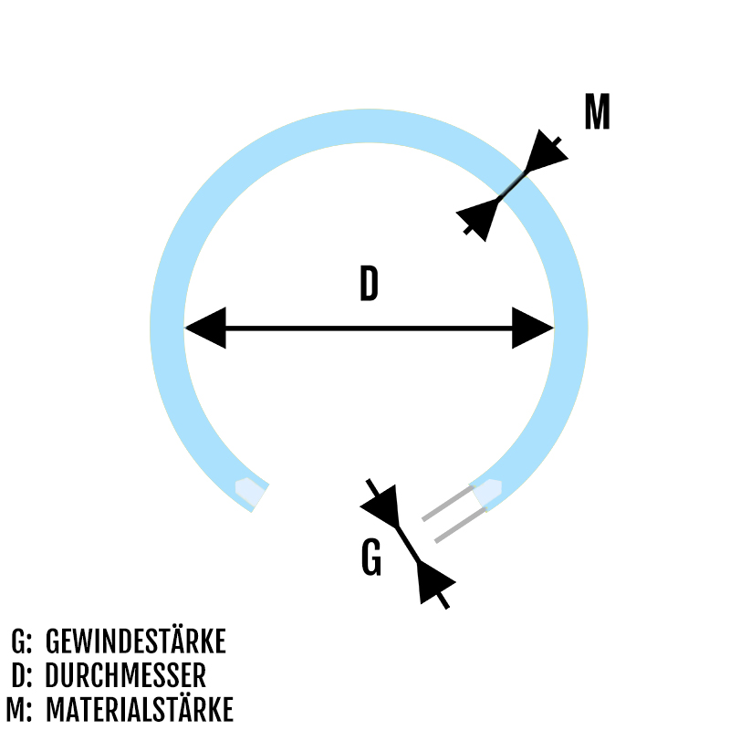 Piercing Circular Stab mit Innengewinde