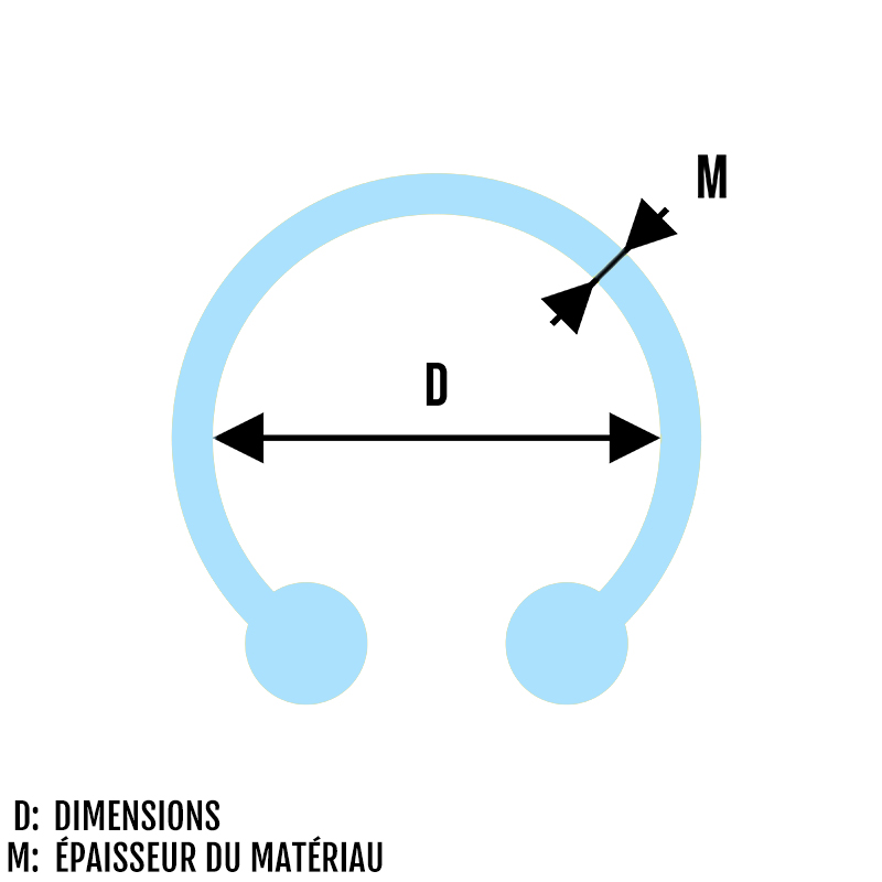 Piercing Circular Barbell avec embout