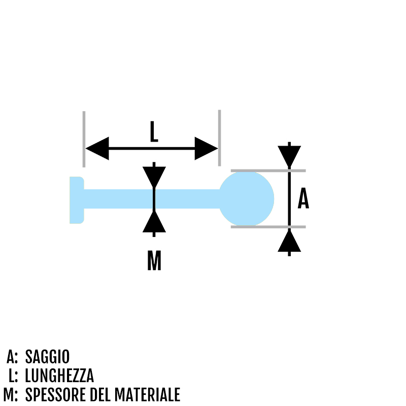 Attacco per il piercing al labret