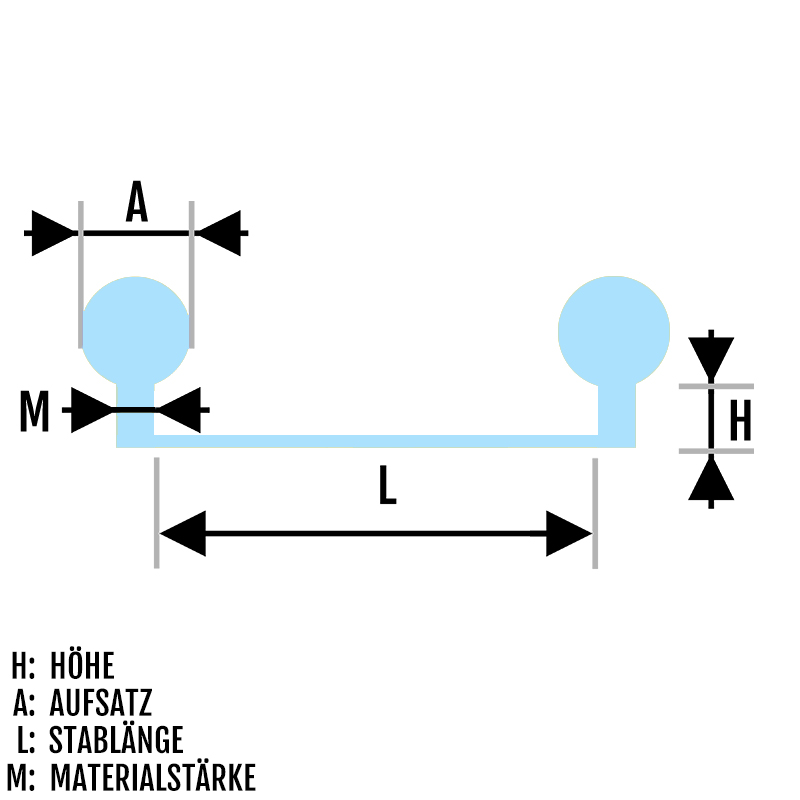 Piercing Surface Barbell mit Aufsatz