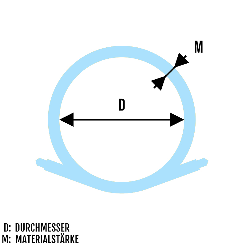 Piercing Spiralen Stab Aussengewinde