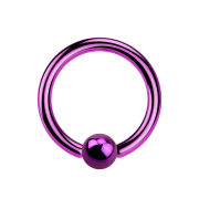 Ball Closure Ring violett mit Titanium Schicht