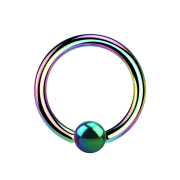 Ball Closure Ring farbig mit Titanium Schicht