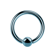 Ball Closure Ring hellblau mit Titanium Schicht