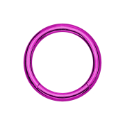 Micro anneau segment violet avec couche de titane