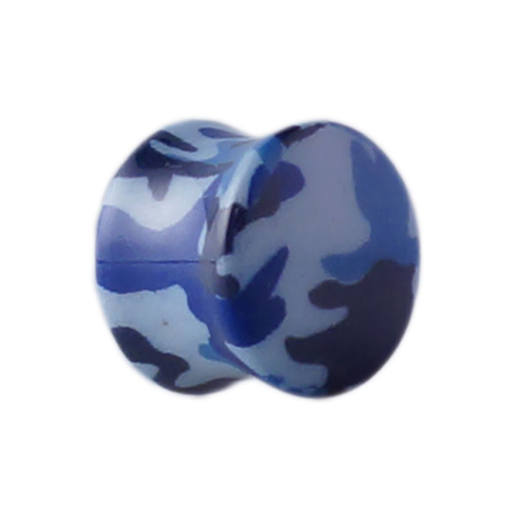 Flared plug camouflage military dark blue