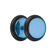 Fake Plug hellblau mit O-Ring und Titanium Beschichtung