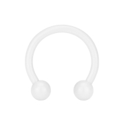 Circular Barbell Supernova Pure White with ball