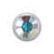 Micro boule Supernova High Polished avec Swarovski multicolore