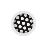 Micro boule Supernova Pure White avec Polka Dots noir/blanc
