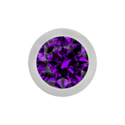 Micro Kugel silber mit Kristall violett