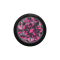 Micro boule noire avec cristal rose