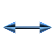 Barbell blu scuro con due coni