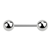Micro Barbell argent avec deux boules