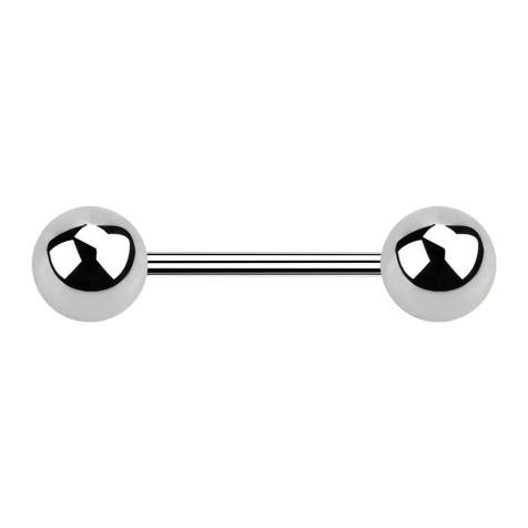 Micro Barbell argent avec deux boules
