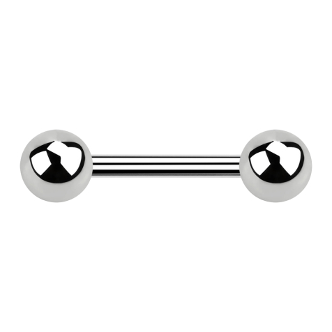 Barbell silver with two balls