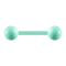 Micro Barbell Supernova vert pastel avec boule