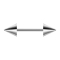 Micro Barbell argent avec deux cônes