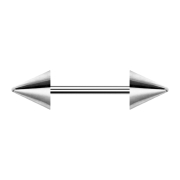 Micro barbell silver with two cones