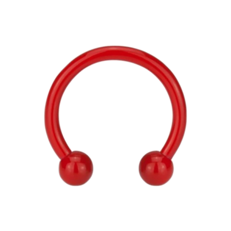 Micro Circular Barbell Supernova Fire Red avec boule