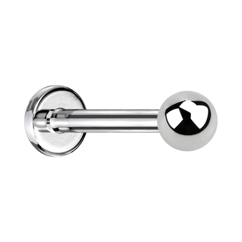 Labret silver with ball