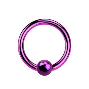 Micro Ball Closure Ring violet avec couche de titane