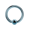 Ball Closure Ring hellblau mit Titanium Schicht