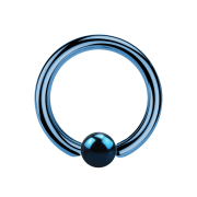 Ball Closure Ring bleu foncé avec couche de titane