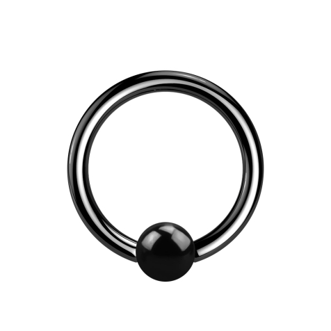 Micro Ball Closure Ring schwarz mit Titanium Schicht