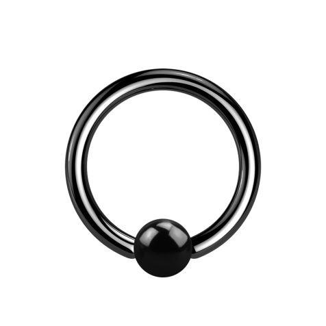 Anneau Micro Ball Closure noir avec couche de titane
