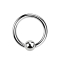 Micro Ball Closure Ring silber