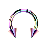 Circular Barbell farbig mit zwei Cones