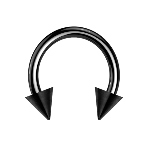 Bilanciere circolare nero con due coni