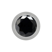 Kugel silber mit Kristall schwarz