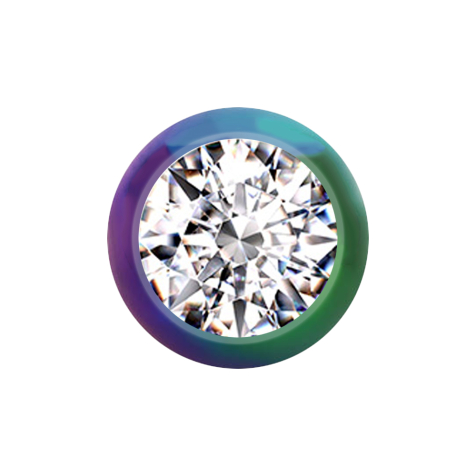 Sfera colorata con cristallo argentato