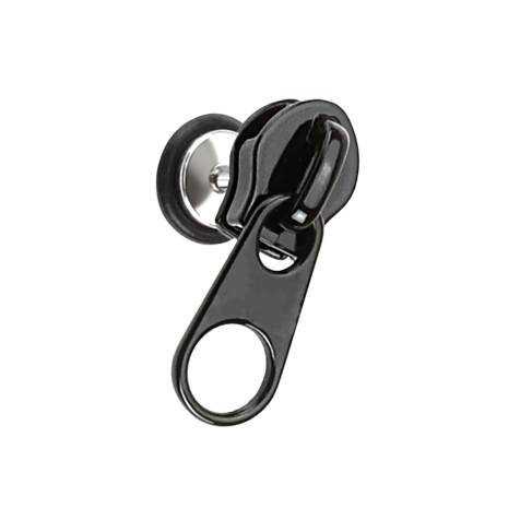 Fake Plug Reissverschluss schwarz