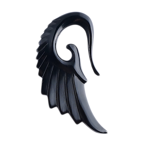 Ear weight hook angel wings made from water buffalo horn