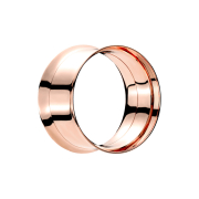 Flared tunnel rose gold with screw thread