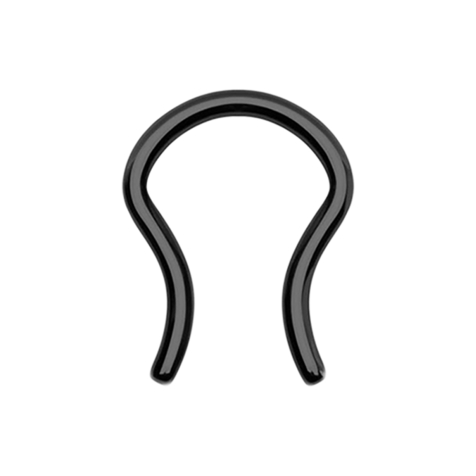 Septum ring black with titanium coating