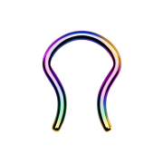 Septum Ring farbig mit Titanium Beschichtung