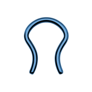 Septum ring dark blue with titanium coating