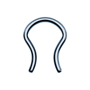 Septum Ring hellblau mit Titanium Beschichtung