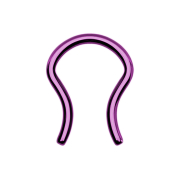 Septum Ring violett mit Titanium Beschichtung