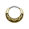 Eventail Septum Tribal doré