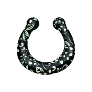 Fake septum with floral pattern