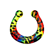 Fake septum with colored neon pattern